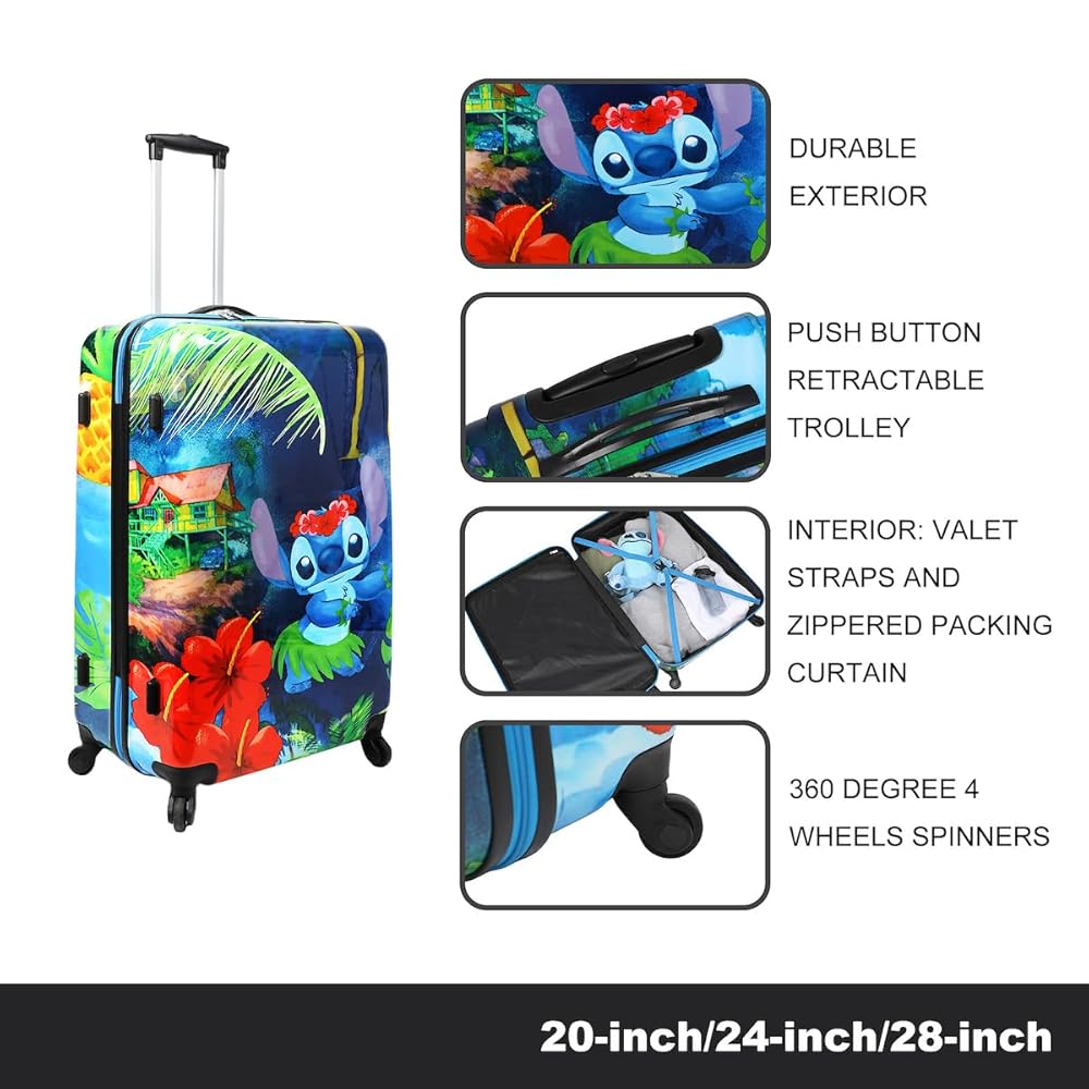 Amazon.com | Bioworld Lilo and Stitch 3-Piece Luggage Set